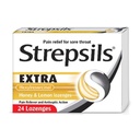 Strepsils Extra Honey & Lemon Lozenges, 24's