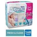 Sanita Bambi Fresh & Clean Wipes 64's - (2+1 Free)