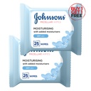 * Johnson's Micellar Wipes - Dry Skin, 25's - (1+1 Free)