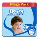 Sanita Bambi Baby Size 4+ Large - Mega Pack, 78's