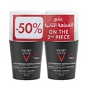 Vichy Deodorant 72 H Men Roll-On, 50ml - Black (1+50% Off On Second)
